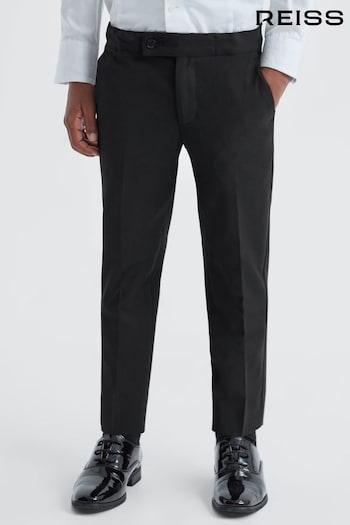 Reiss Black Knightsbridge Senior Tuxedo Satin Stripe Trousers (D57371) | £58