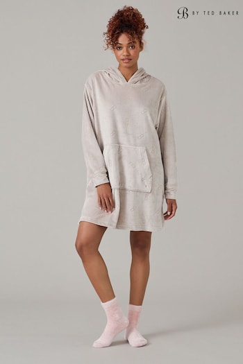 B by Ted Baker Embossed B Cosy Oversized Hoodie (D57385) | £60