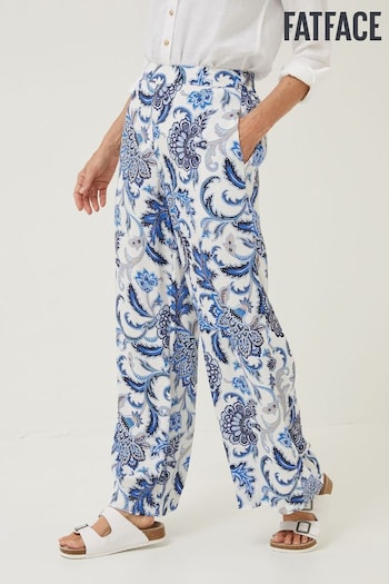 FatFace Natural Palace Floral Palazzo Trousers (D57544) | £59