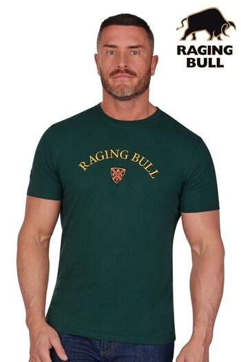 Raging Bull Green Crest Embroidered T-Shirt (D57657) | £16 - £17