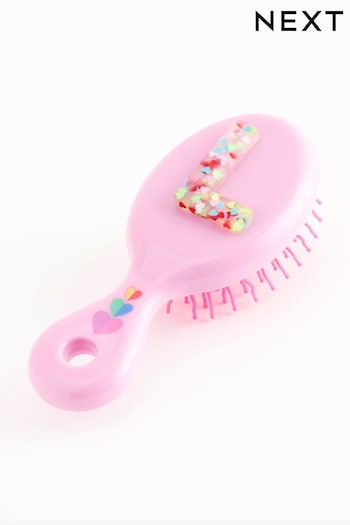 Bright Pink L Inital Hairbrush (D57667) | £6
