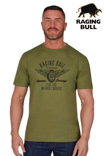 Raging Bull Green Life Without Breaks T-Shirt (D57674) | £32 - £34