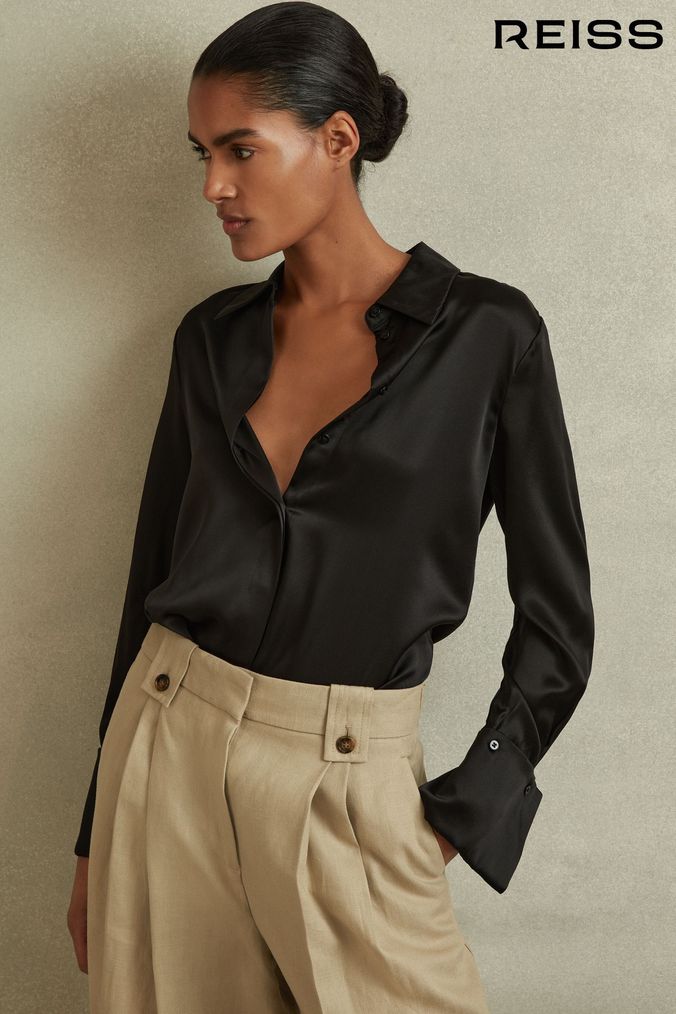 Petite satin blouses hotsell