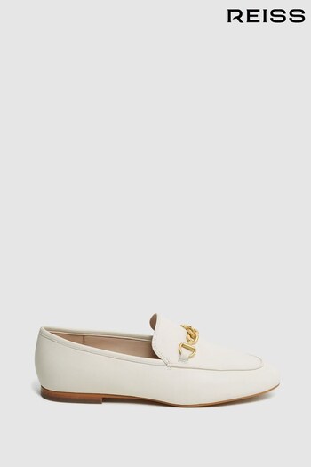 Reiss Off White Evan Chain Detail Loafers (D58010) | £158