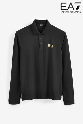 Emporio Armani EA7 Long Sleeve Jersey Polo Shirt (D58119) | £80