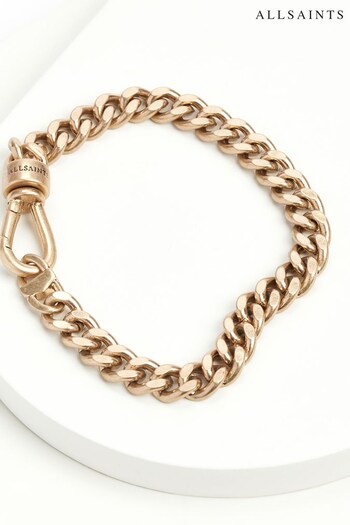 AllSaints Gold Tone Curb Chain Bracelet (D58388) | £55