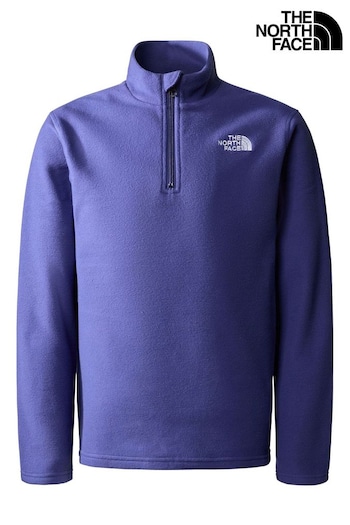 Emporio Armani Kids all-over logo print hoodie Teen Glacier 1/4 Zip Fleece (D58422) | £35