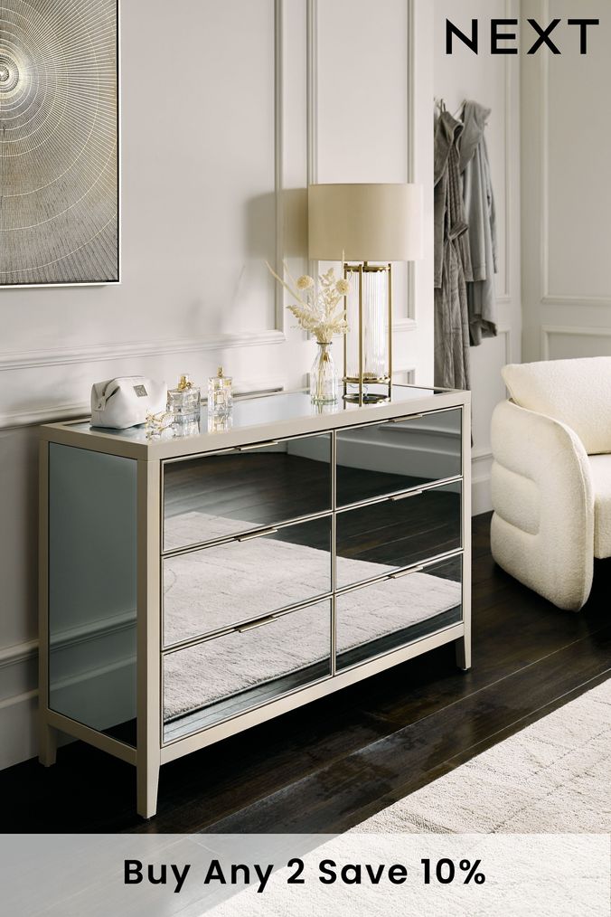 Next mirror top chest of drawers