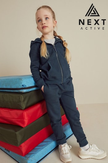 Navy Blue Zip Through Hoodie suit And Joggers School Sports Set (3-16yrs) (D58921) | £21 - £27