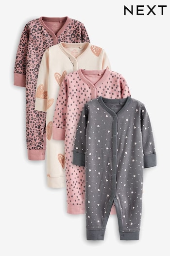Neutral Baby Footless Sleepsuits 4 Pack (0-3yrs) (D58933) | £24 - £26