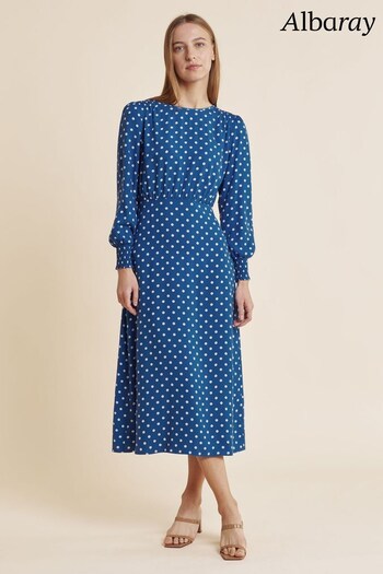 Albaray Blue Spot Dress (D58985) | £89