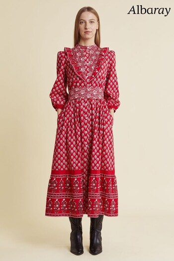 Albaray Red Mix Print Dress (D58993) | £89