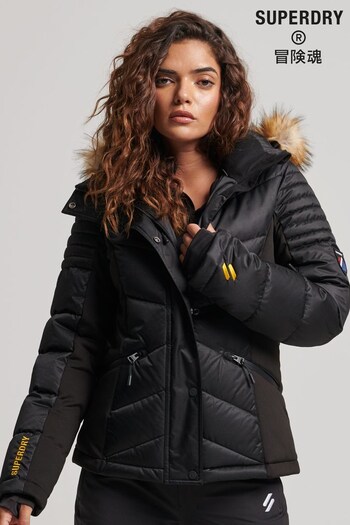 Superdry Black Sport Snow Luxe Puffer Jacket (D59052) | £250