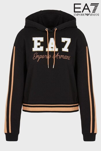 Emporio Armani EA7 Womens Collegiate Black Hoodie (D59164) | £140