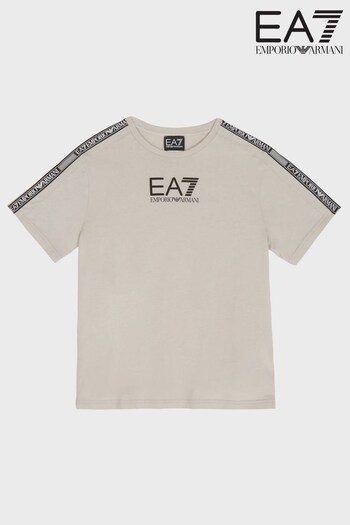 Emporio Armani EA7 Boys Taped White T-Shirt (D59180) | £47