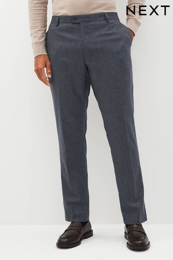 Dark Blue Slim Wool Blend Donegal Suit: Trousers (D59221) | £59