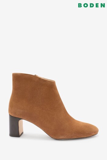 Boden Brown Round Toe Smart Ankle Boots (D59295) | £150