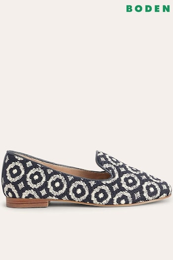 Boden Blue Tapestry Embroidered Slippers (D59310) | £130