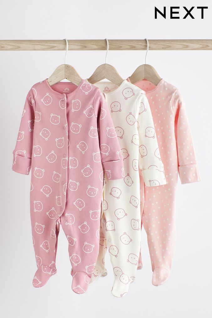 Baby girl hotsell fleece sleepsuits