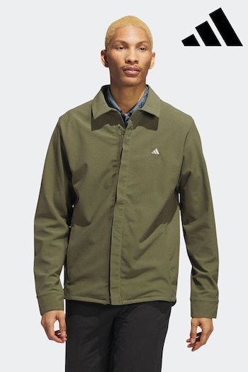 adidas item Golf Olive Green Performance Go To Shirt Jacket (D59395) | £36
