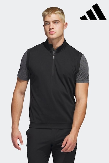 adidas Golf Black Elevated 1/4-Zip Pullover Vest (D59404) | £45