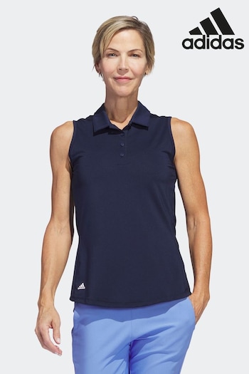 adidas Stone Golf Ultimate365 Solid Sleeveless Polo Shirt (D59438) | £30
