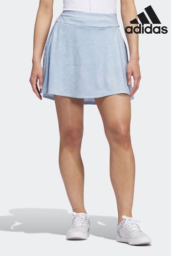 adidas butter Golf Bright Blue Essentials Printed Skirt (D59454) | £55
