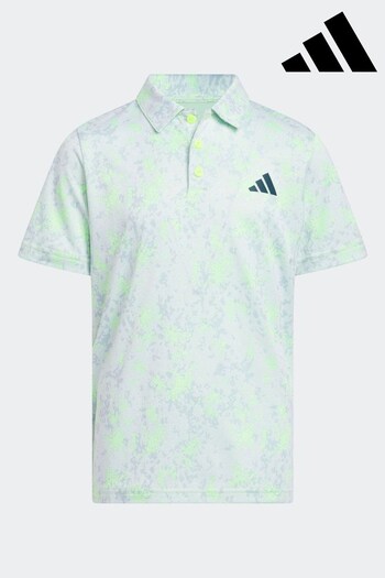 adidas hair Golf Lemon Yellow Script Polo Shirt (D59480) | £30