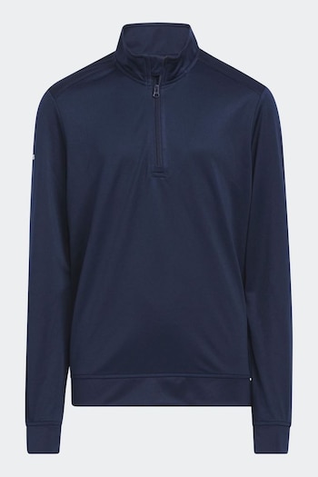buttoned Golf Navy Blue Quarter Zip Sweat Top (D59482) | £30