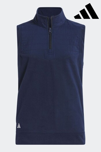 adidas Golf Navy Blue Fleece Gilet (D59483) | £35