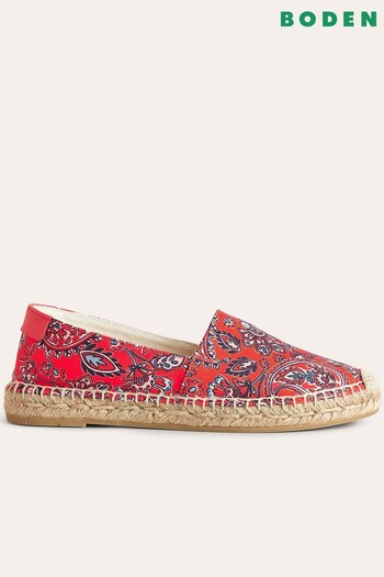 Boden Red Classic Flat Espadrilles Shoes (D59619) | £75