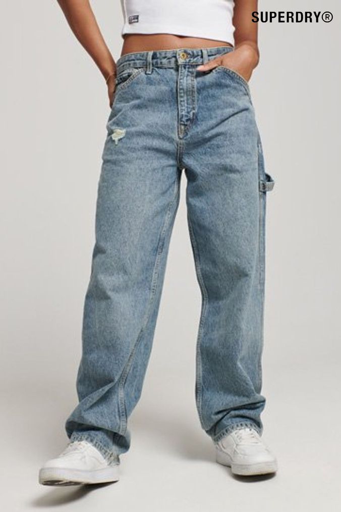 Superdry Blue Organic Cotton Vintage Carpenter Jeans (D59632) | £75