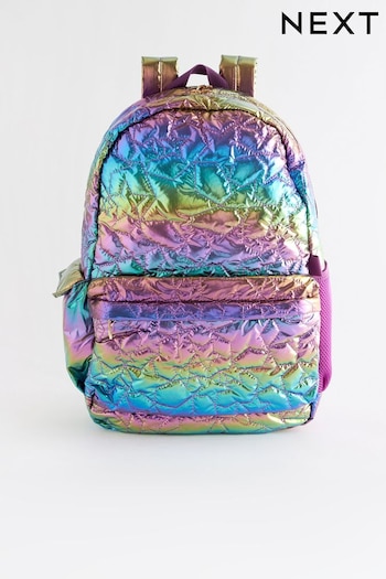 Metallic Quilted Backpack (D59645) | £22