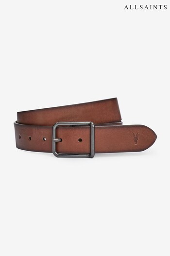Allsaints Brown 35MM Flat Strap Belt (D59709) | £49
