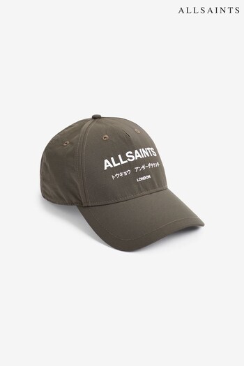 Allsaints Grey Underground Logo Baseball Cap (D59721) | £45