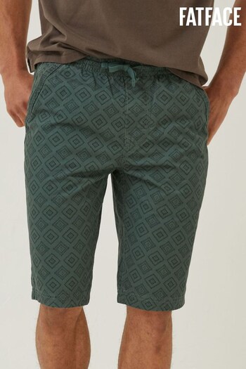 FatFace Green Seaton Tile Print Shorts (D59907) | £40
