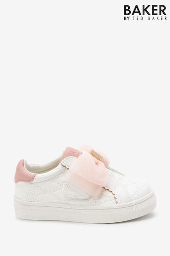 Baker by Ted Baker White Organza Bow Trainers (D59915) | £38