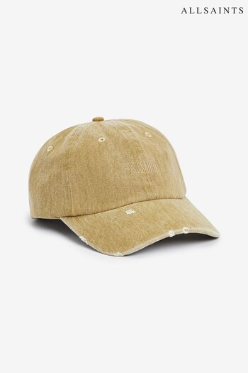 Allsaints Natural Distressed Cotton Baseball Cap (D60004) | £49