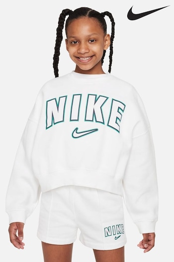 Nike White Trend Fleece Sweatshirt (D60030) | £45