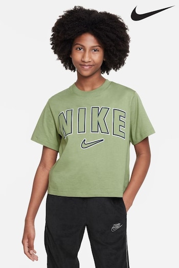 Nike Dark Green Oversized Trend T-Shirt (D60032) | £25
