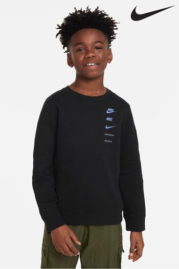 Nike lv8 Black Logo Fleece Sweatshirt (D60052) | £40