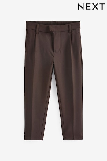 Brown Pleat Front Trousers (3-16yrs) (D60055) | £18 - £23