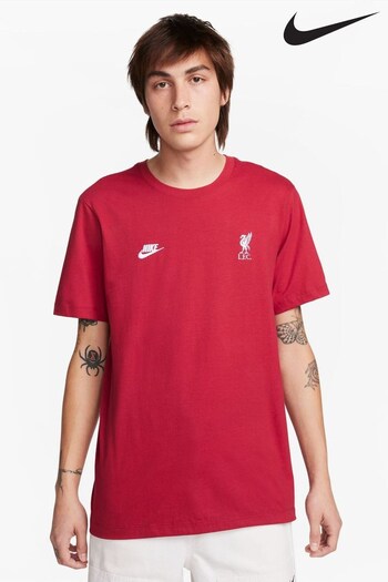 nike red Red Liverpool FC Club Essential T-Shirt (D60118) | £28