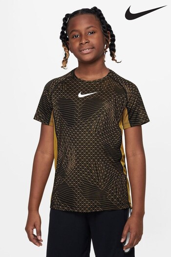 Nike Black/Bronze DriFIT Short Sleeved Training Top (D60123) | £30