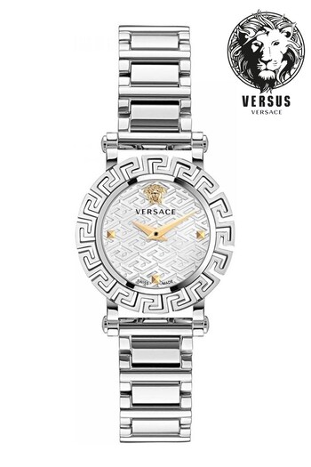 Versace Ladies Silver Tone Greca Glam Watch (D60137) | £1,000