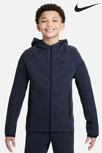 Nike Dark Blue Tech Fleece Zip Through Hoodie (D60171) | £80