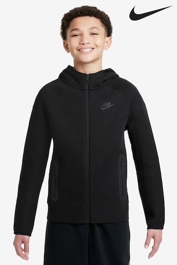 Nike Black Tech Fleece Zip Through Hoodie (D60175) | £83
