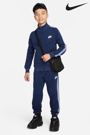 Nike youth Navy Full Zip Tape Tracksuit (D60225) | £65