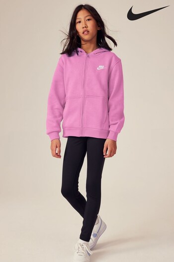 Nike Pink Club Fleece Zip Through Hoodie (D60232) | £45