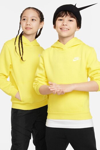 Nike Yellow Club Fleece Overhead Hoodie (D60237) | £40